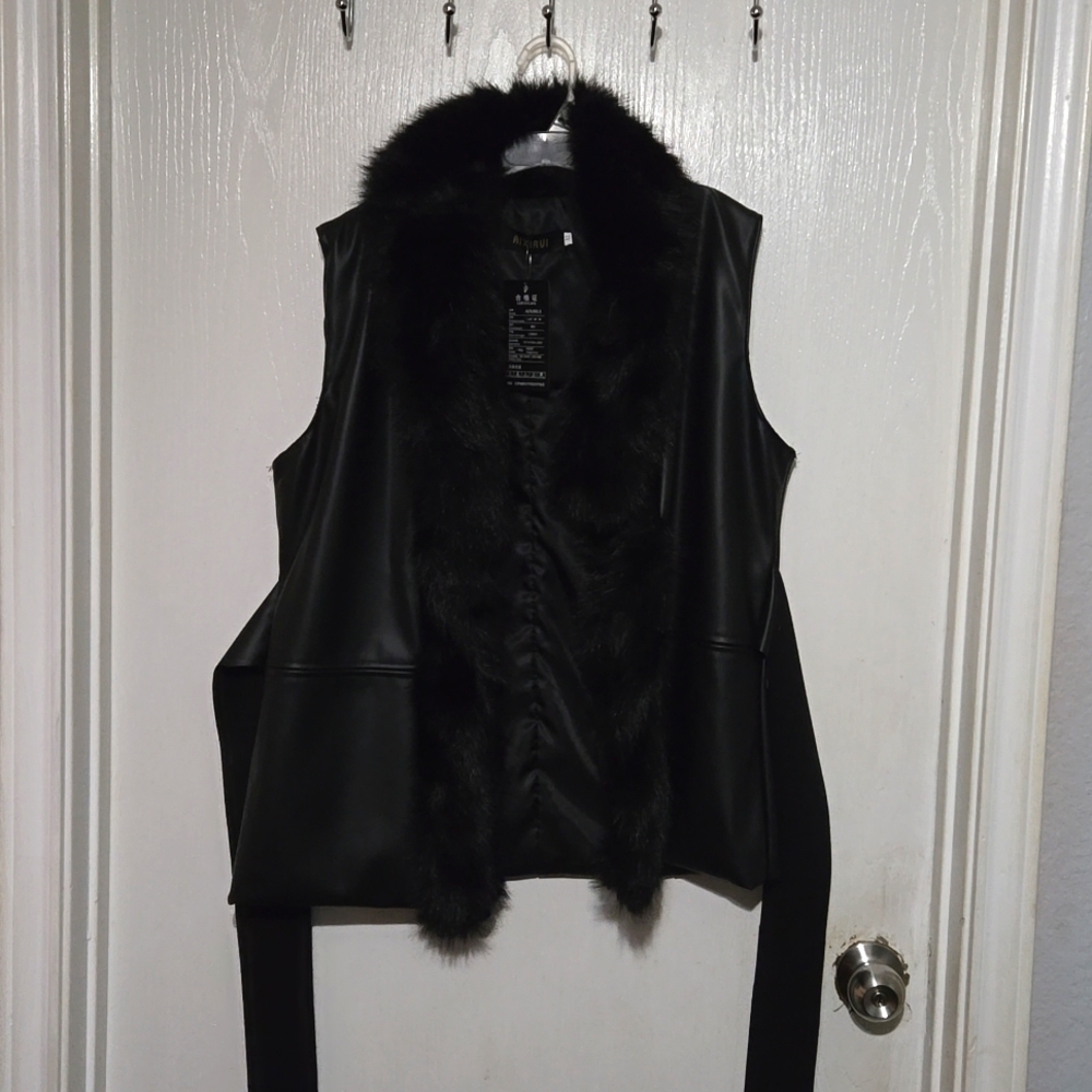 Fur Collar Vest